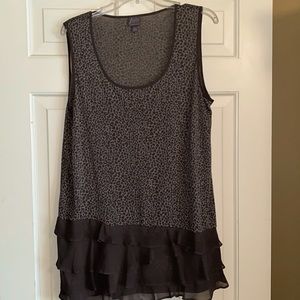 Animal print sleeveless blouse